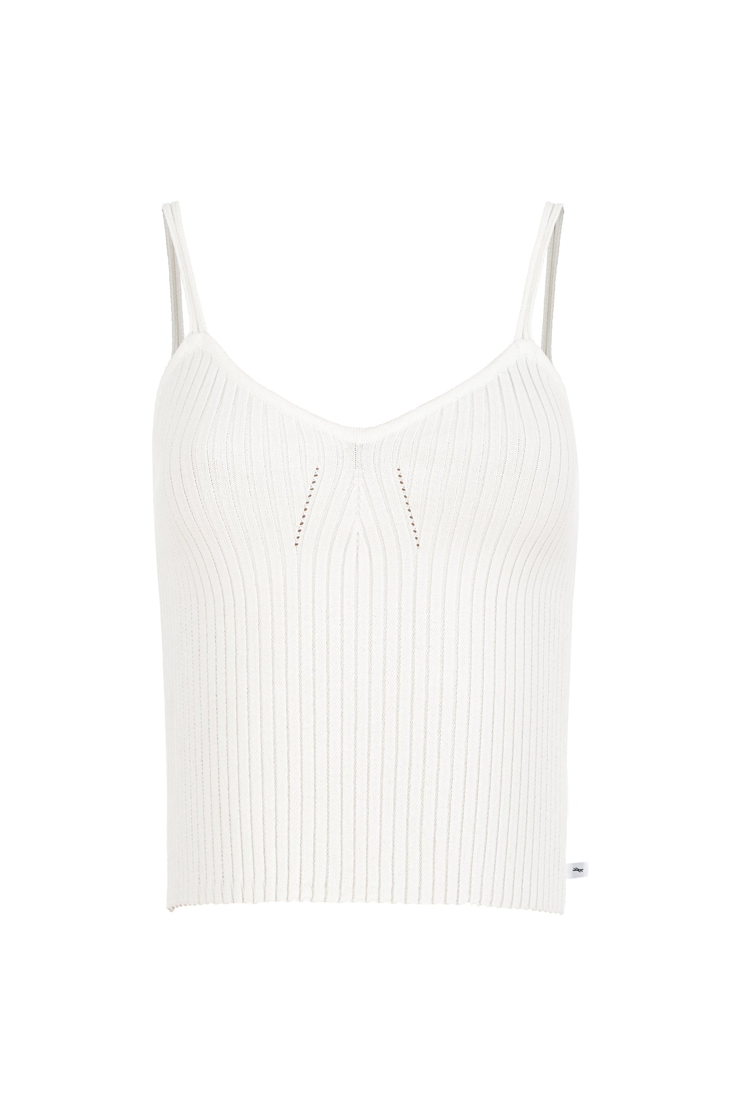 Sotto Ribbed Top White