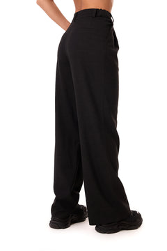 Klaro Pleated Wool Blend Trousers Black