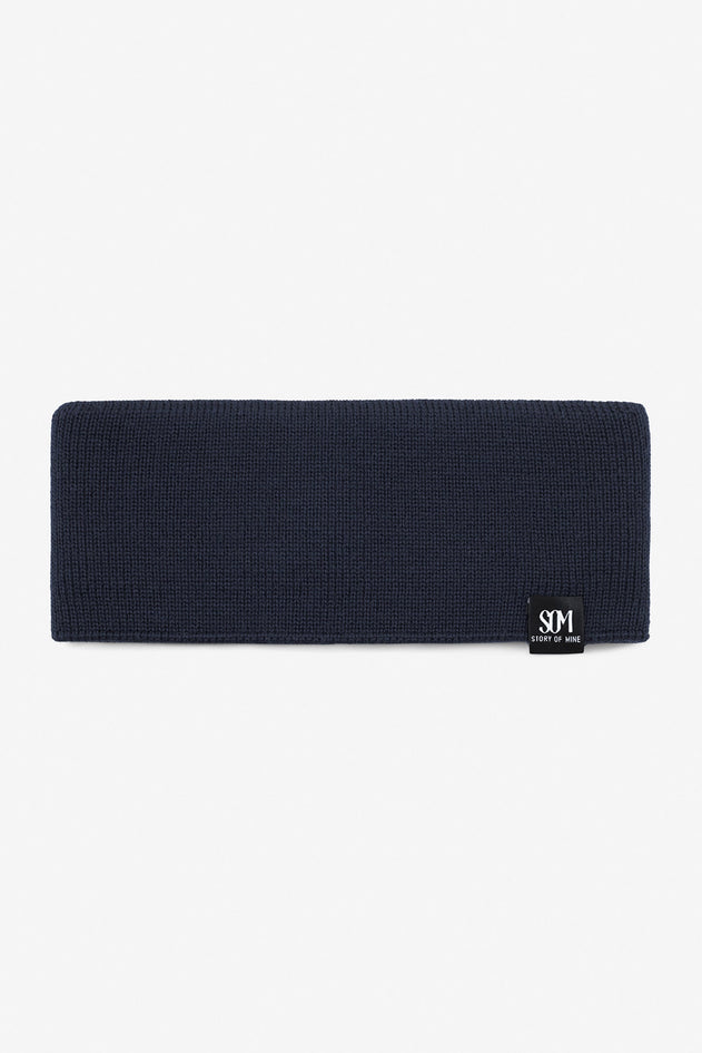 Mena Merino Headband Navy