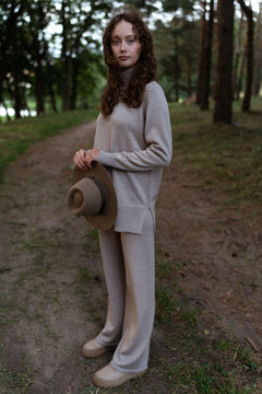 Merino Wool Wide-Leg Knitted Pants