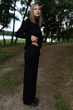 Knitted Merino Wool Pants & Sweater Set