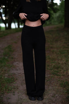 Knitted Merino Wool Pants & Sweater Set