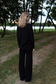 Knitted Merino Wool Pants & Sweater Set