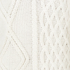 Nonna Cable-Knit Merino Sweater White