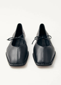 Sway Leather Ballet Flats Black