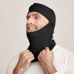 Tam Silk Merino Wool Balaclava Black