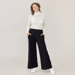 Tam Silk Knitted Pants Black