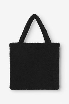 Teddy Fleece Shopper Bag Black