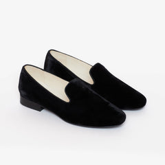 Thomas Velvet Slipper Black