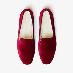 Thomas Velvet Slipper Bordeaux