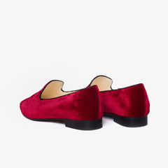 Thomas Velvet Slipper Bordeaux