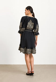 Philosophy Embroidered Dress Onyx Black