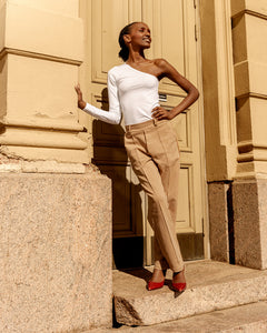 One-Shoulder Shirt White