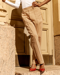 Toive Pleated Pants Beige