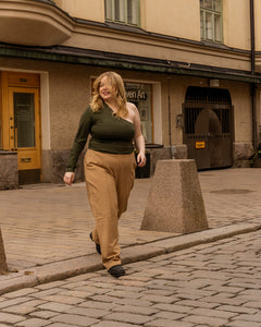 Toive Pleated Pants Beige