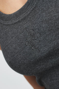 Karo Tank Top Dark Grey
