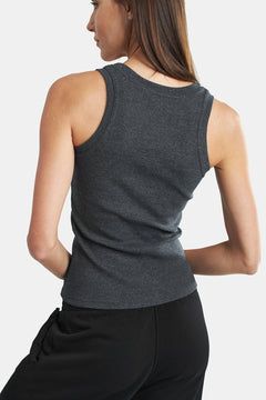 Karo Tank Top Dark Grey