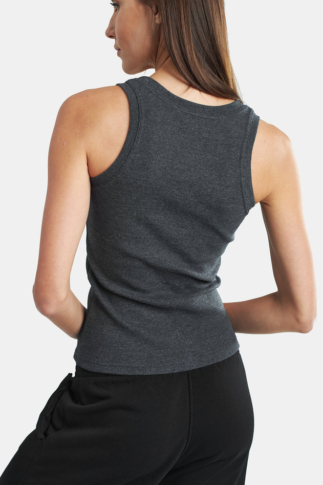 Karo Tank Top Dark Grey