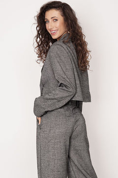 Aspen Cropped Blazer Graphite