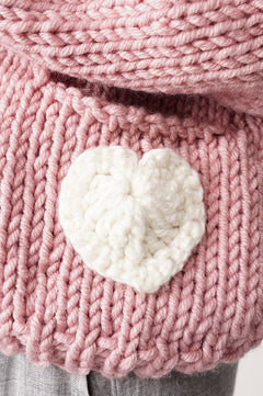 Hand Made Heart Cardigan Pink