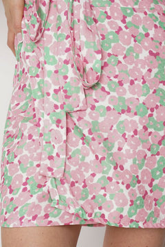 Lydia Wrap Dress Patterned Pink