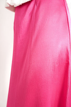 Feme Satin Skirt Fuchsia Pink