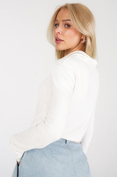 Hill Cotton Longsleeve Top Ecru