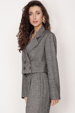 Aspen Cropped Blazer Graphite