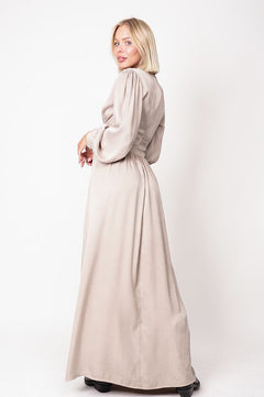 Maribel Maxi Lyocell Dress Beige