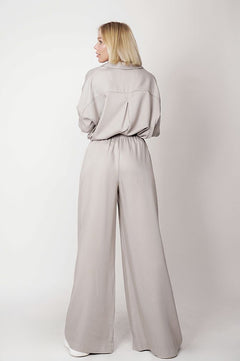 Wide Tencel Trousers Grey