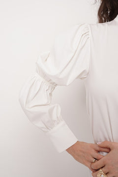 Vola Puff Sleeve Shirt White