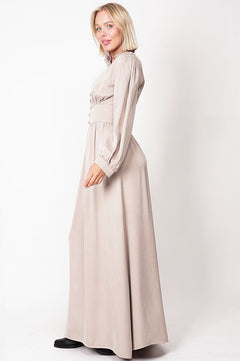 Maribel Maxi Lyocell Dress Beige