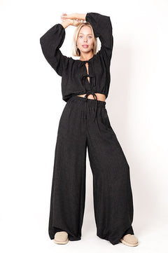 Skye Wide Leg Pants Graphite