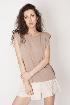 Jane T-Shirt Dark Beige