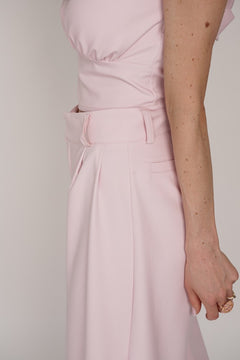 Coco Wide Leg Trousers Powder Pink
