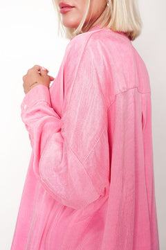 Long Lyocell Shirt Pink