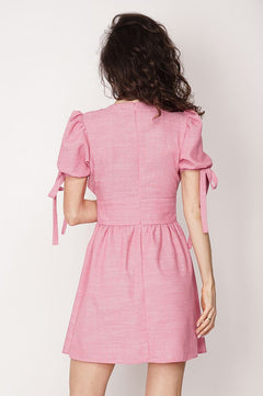 Maribel Viscose-Linen Dress Pink