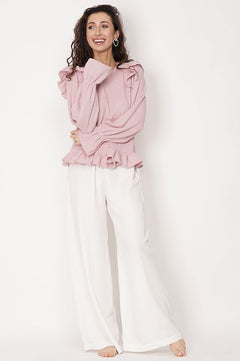 Edith Ruffle Sweater Light Pink