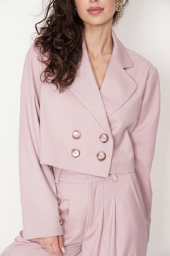 Aspen Cropped Blazer Pink