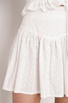 Lily Mini Skirt White
