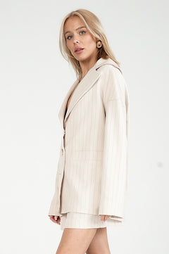 Tris Wool Blazer Stripes