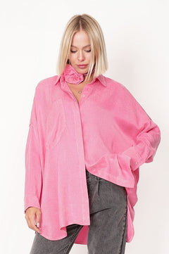 Long Lyocell Shirt Pink