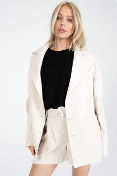 Tris Wool Blazer Stripes