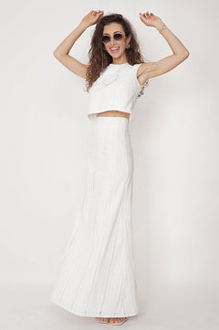 Nat Maxi Skirt White