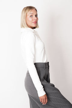 Hill Cotton Longsleeve Top White