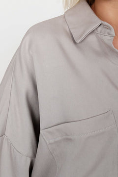 Oversized Tencel Shirt Grey