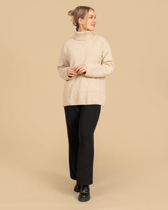 Utu Merino Wool Polo Knit Beige