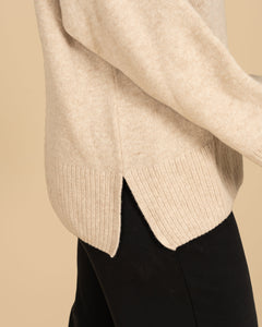 Utu Merino Wool Polo Knit Beige