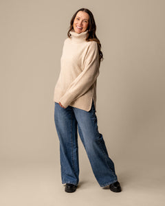 Utu Merino Wool Polo Knit Beige