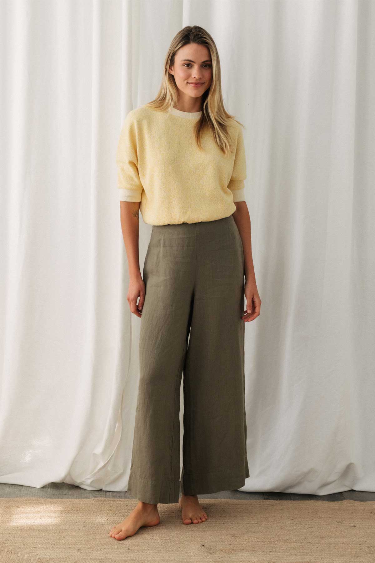 Varmdo Wide Leg Pants Light Khaki - IVALO.COM